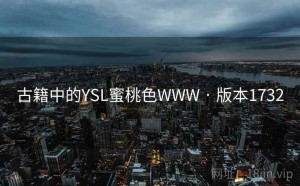古籍中的YSL蜜桃色WWW · 版本1732