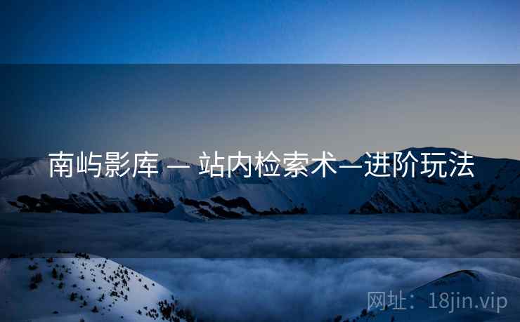 南屿影库 — 站内检索术—进阶玩法